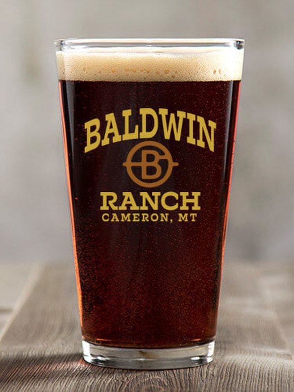 Ranch Monogram : Pint Glasses - Color Printed