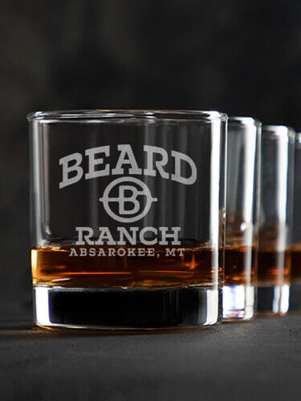 Ranch Monogram : Rocks Glasses - Engraved
