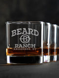 Ranch Monogram : Rocks Glasses - Engraved