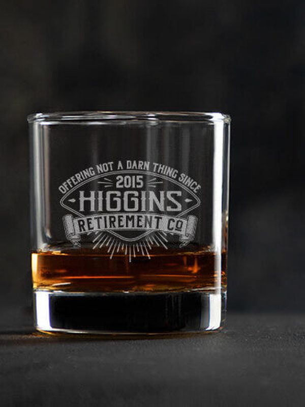 Retirement Company : Rocks Glasses - Engraved