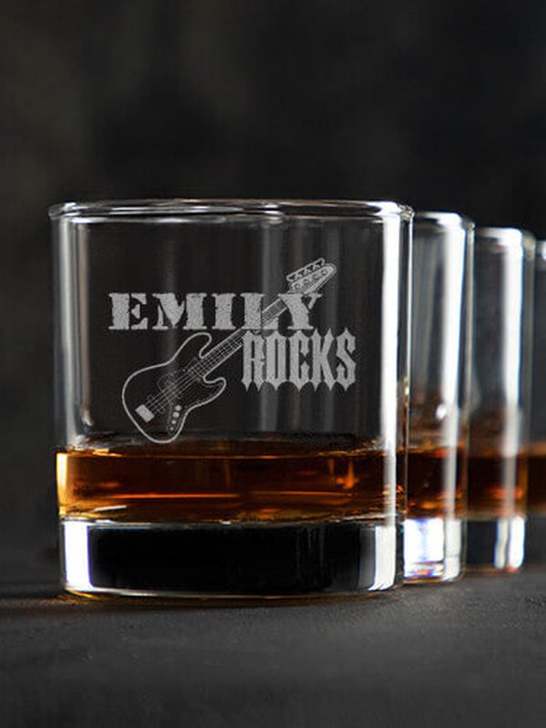 Rocks Bass : Rocks Glasses - Engraved