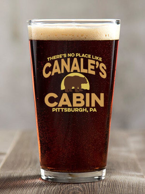 Rustic Cabin : Pint Glasses - Color Printed