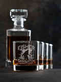 Sasquatch Sanctuary : Decanter Rocks Glass Gift Sets - Engraved