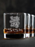 Scottish Lion : Rocks Glasses - Engraved