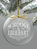 Scrooge : 4 Inch Round Glass Ornament