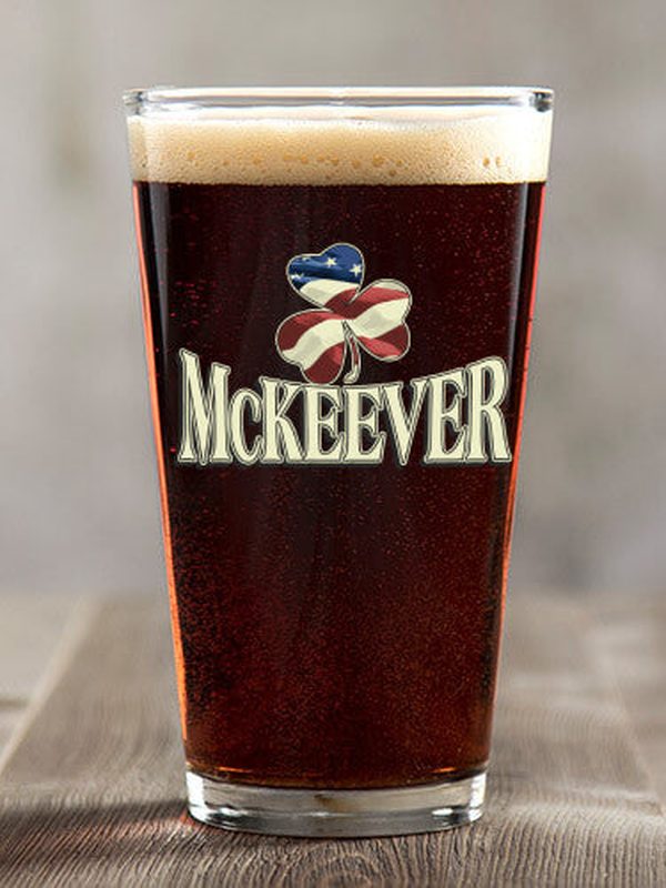 Shamrock Flag : Pint Glasses - Color Printed