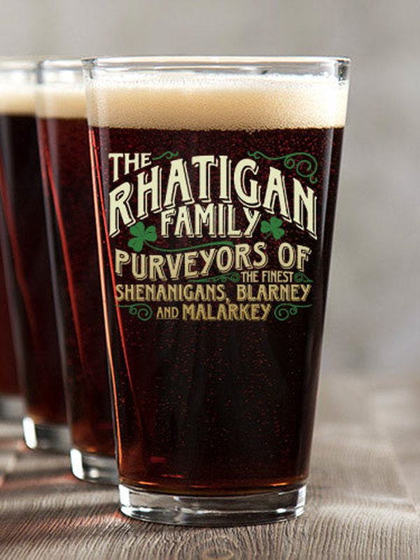 Shenanigans Family : Pint Glasses - Color Printed