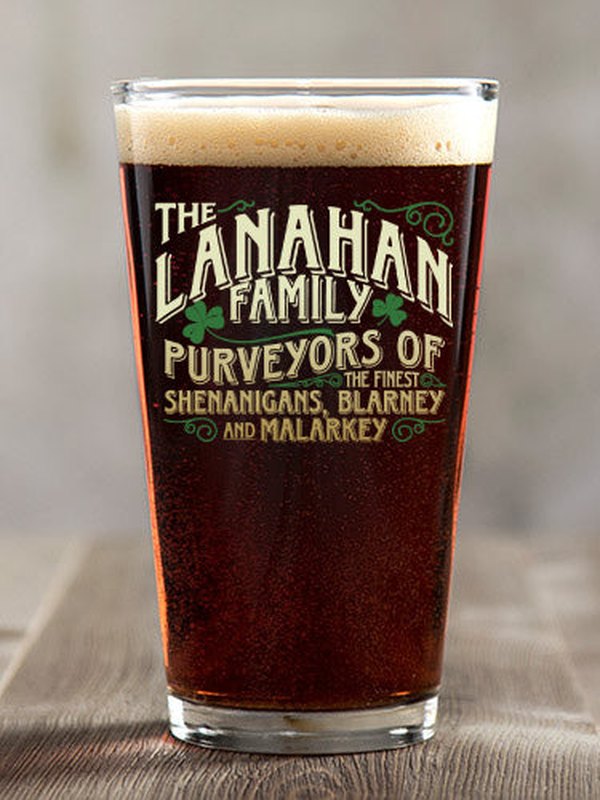 Shenanigans Family : Pint Glasses - Color Printed