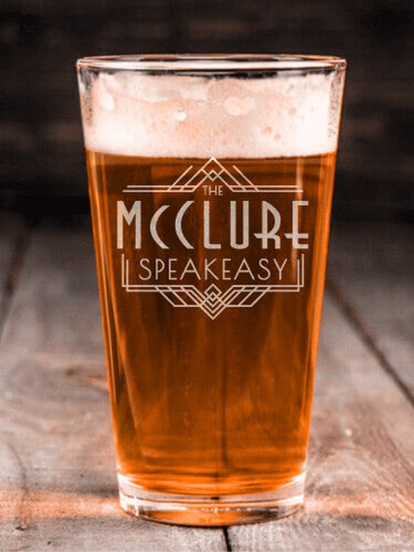 Speakeasy : Pint Glasses - Engraved