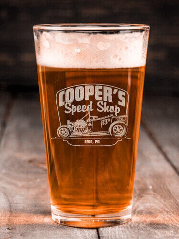 Speed Shop BP : Pint Glasses - Engraved