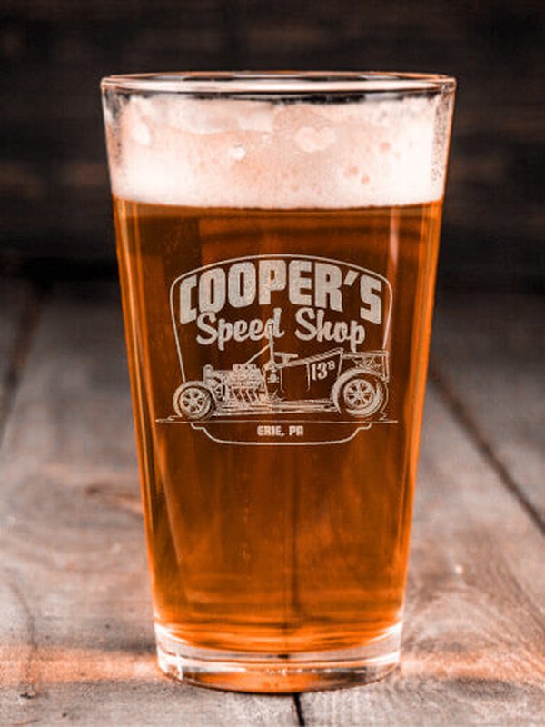 Speed Shop : Pint Glasses - Engraved