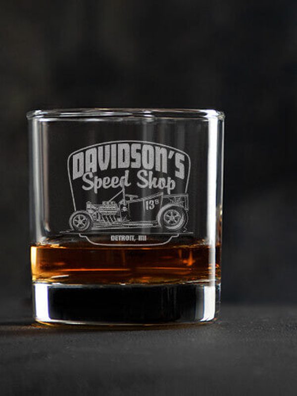 Speed Shop : Rocks Glasses - Engraved