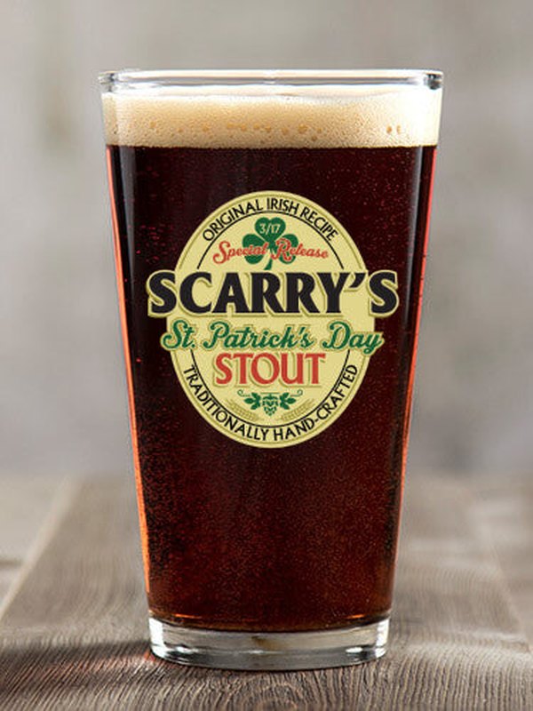 St. Patrick's Day Stout : Pint Glasses - Color Printed