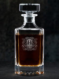 Stag Coat Of Arms : Whiskey Decanter - Engraved product image 1
