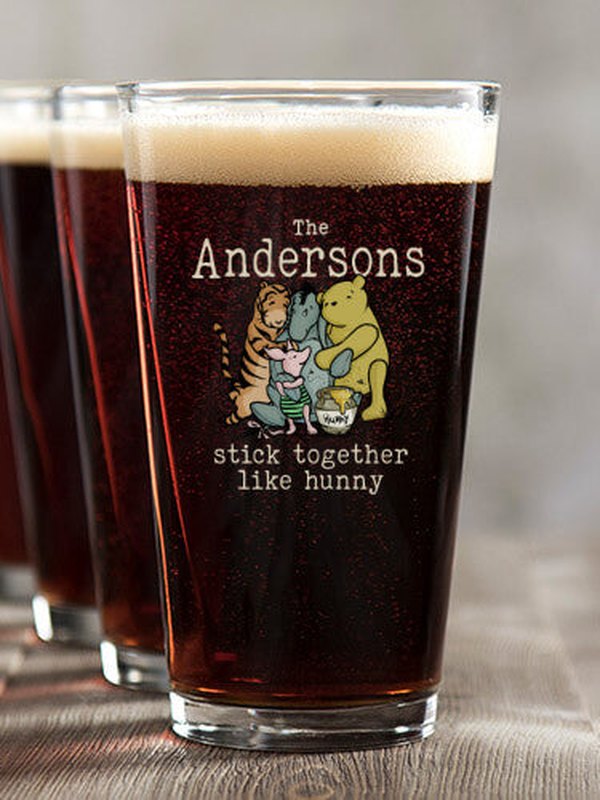 Stick Together : Pint Glasses - Color Printed