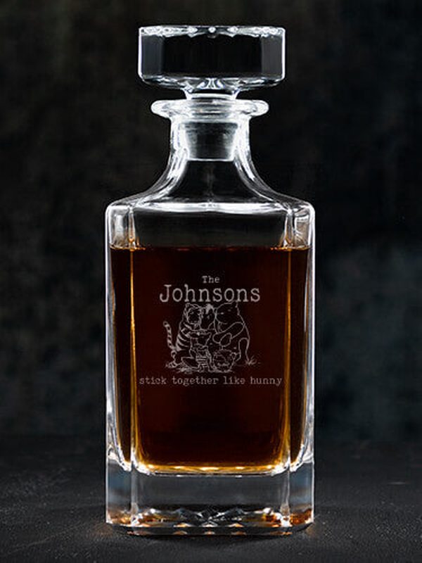 Stick Together : Whiskey Decanter - Engraved