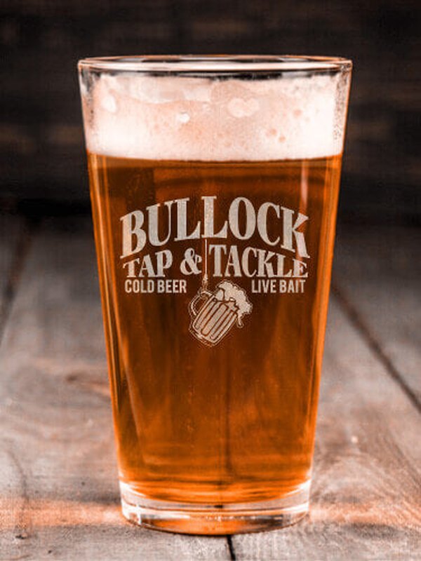 Tap and Tackle : Pint Glasses - Engraved