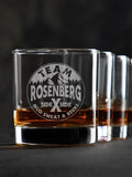 Team Side By Side : Rocks Glasses - Engraved