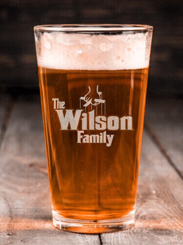 The Family : Pint Glasses - Engraved