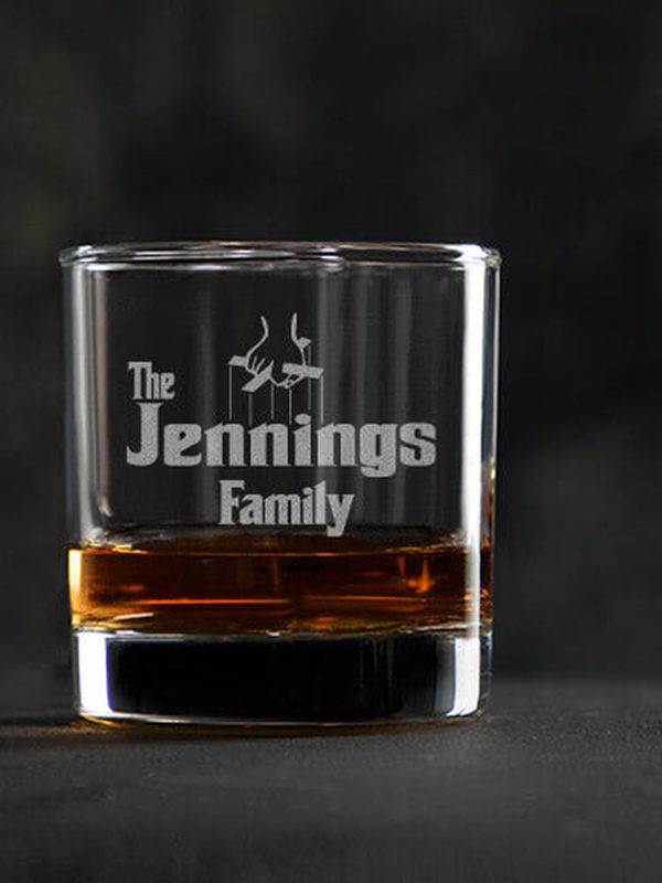 The Family : Rocks Glasses - Engraved