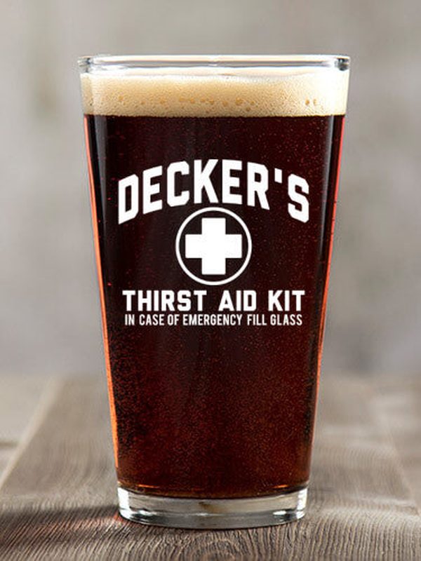 Thirst Aid Kit : Pint Glasses - Color Printed