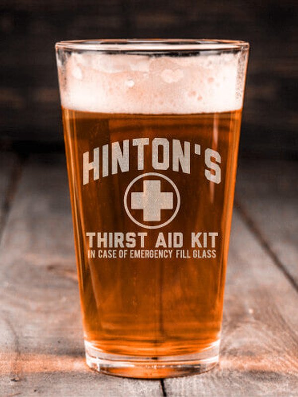 Thirst Aid Kit : Pint Glasses - Engraved