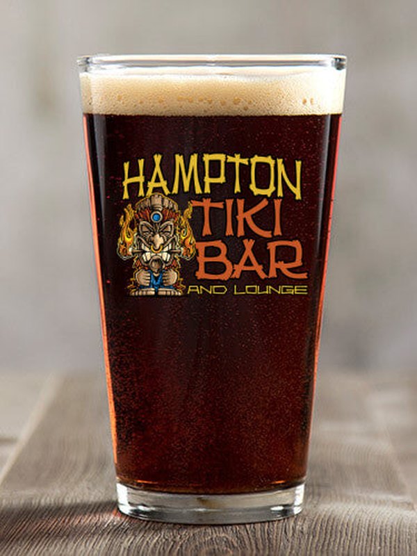 Tiki Bar : Pint Glasses - Color Printed