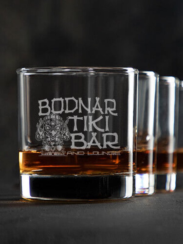 Tiki Bar : Rocks Glasses - Engraved