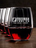 Tool Company : Stemless Wine Glasses - Engraved