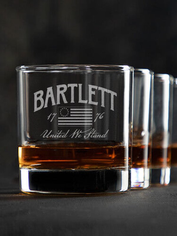 United We Stand : Rocks Glasses - Engraved