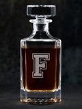 Varsity Letter : Whiskey Decanter - Engraved