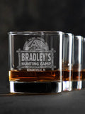 Vintage Hunting Camp : Rocks Glasses - Engraved