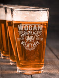 Welsh Parts : Pint Glasses - Engraved