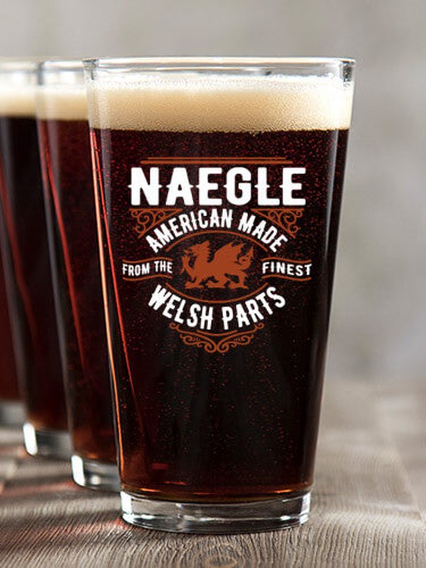 Welsh Parts : Pint Glasses - Color Printed