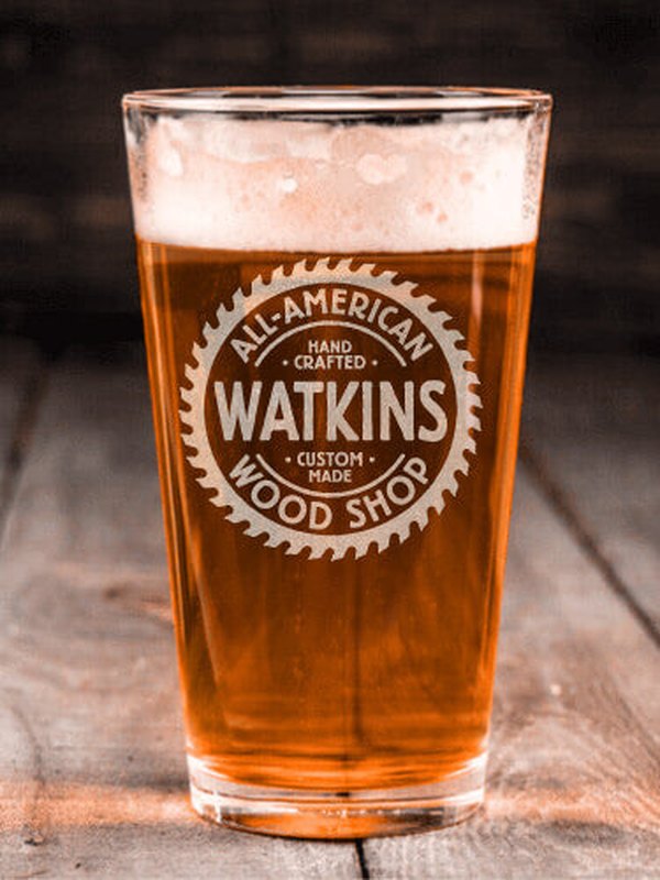 Wood Shop : Pint Glasses - Engraved