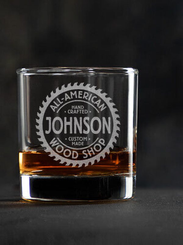 Wood Shop : Rocks Glasses - Engraved
