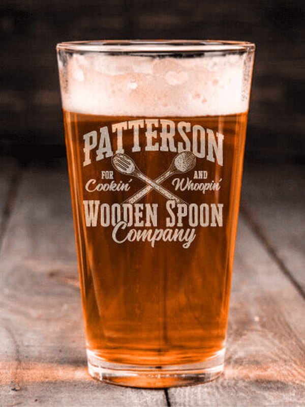 Wooden Spoon Company : Pint Glasses - Engraved