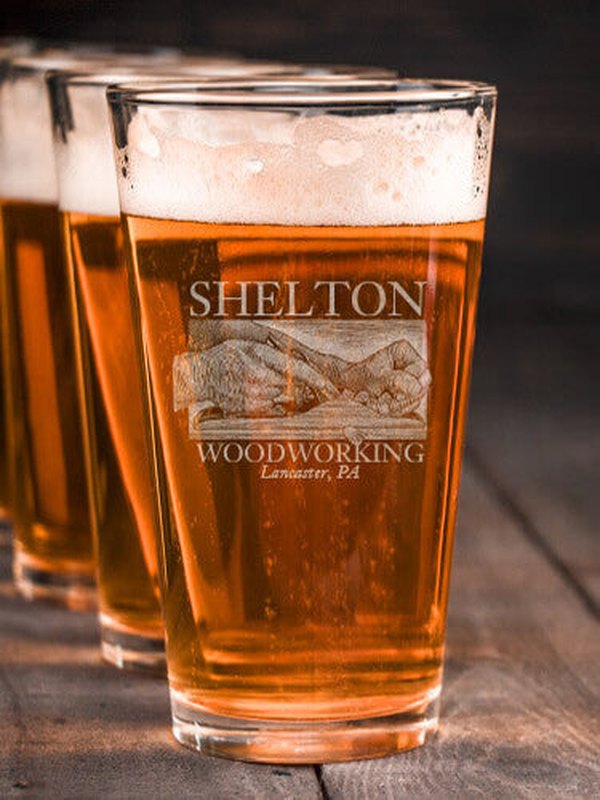 Woodworking : Pint Glasses - Engraved