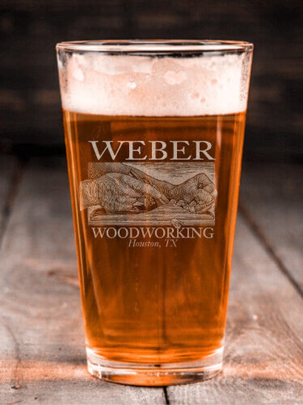 Woodworking : Pint Glasses - Engraved