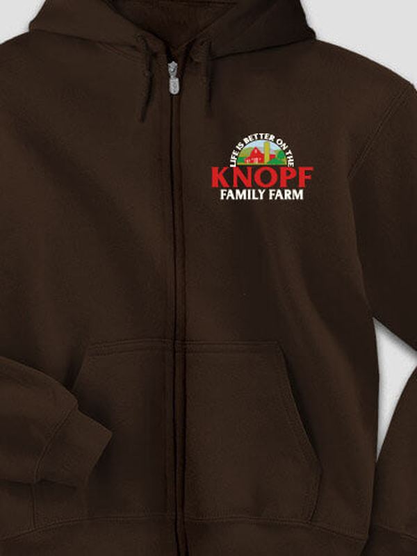 Life Is Better Farm : Embroidered Zip Hoodies product image 3