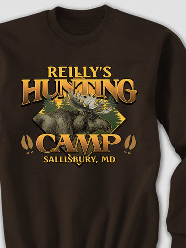 Moose Hunting Camp : Printed Sweatshirts product image 2