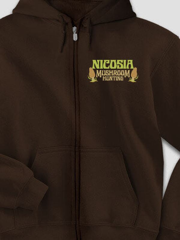 Mushroom Hunting : Embroidered Zip Hoodies product image 2