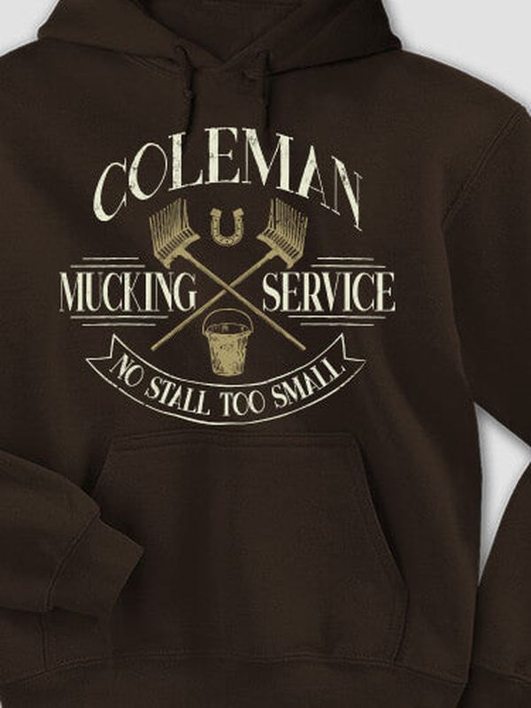 Vintage Mucking Service : Printed Hoodies product image 2