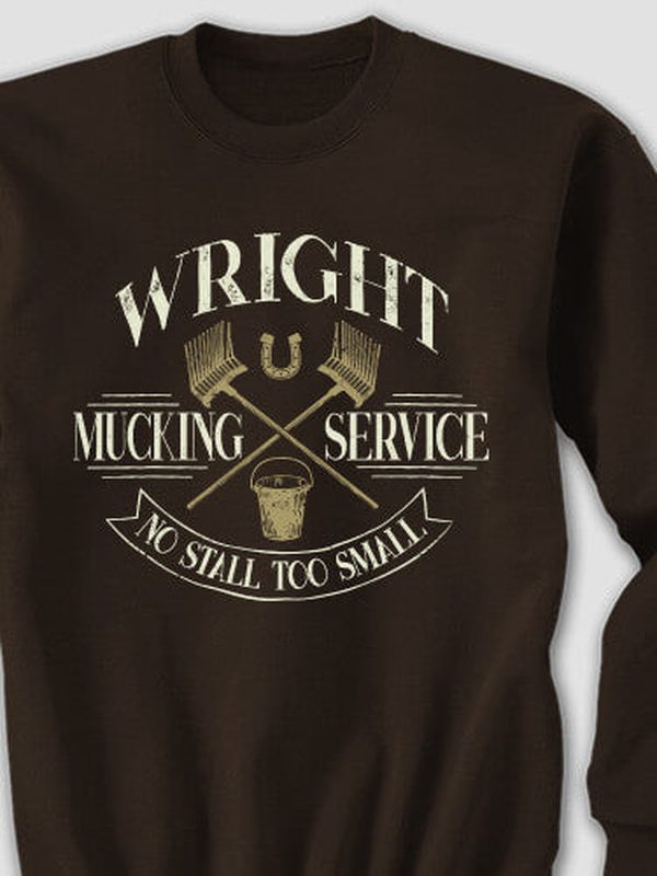 Vintage Mucking Service : Printed Sweatshirts product image 2