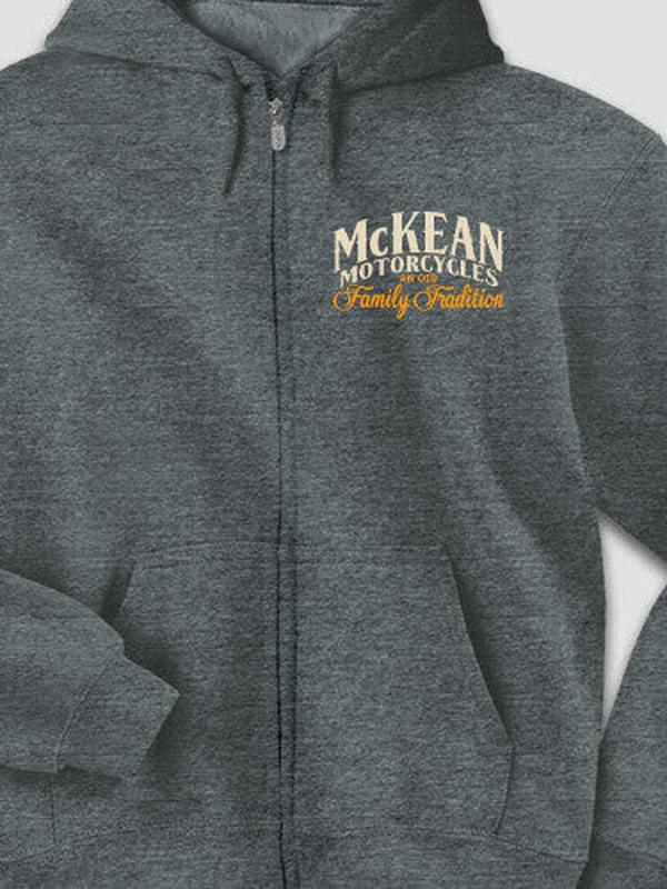 Motorcycle Family Tradition : Embroidered Zip Hoodies product image 3