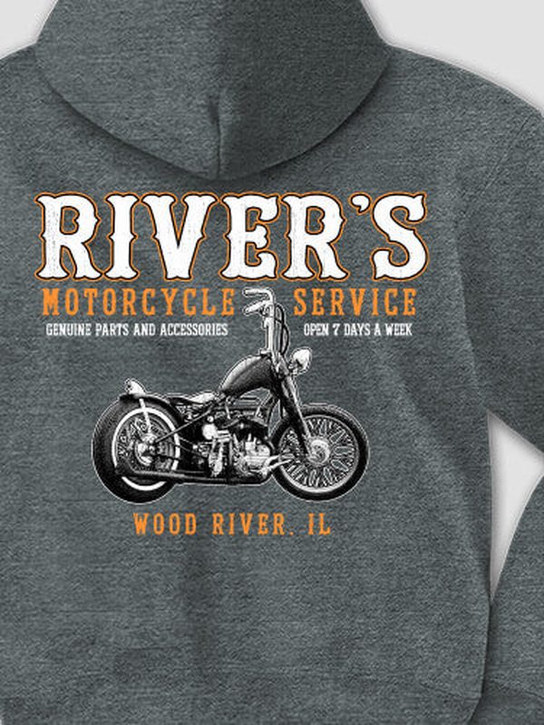 Motorcycle Service BP : Printed Hoodies product image 2