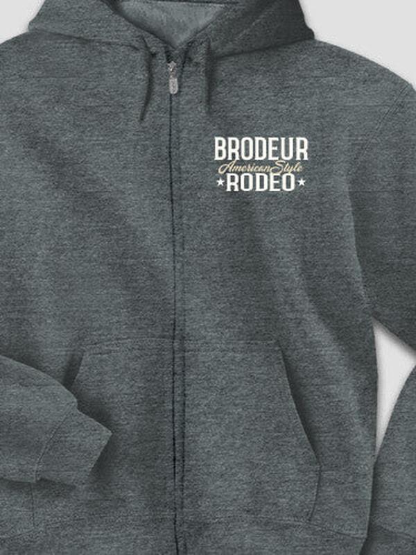 Rodeo : Embroidered Zip Hoodies
