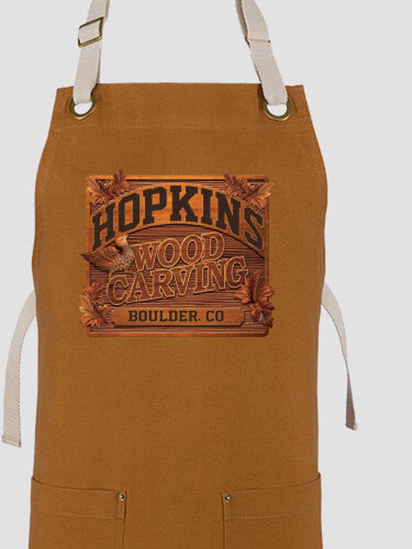 Wood Carving : Printed Canvas Work Aprons