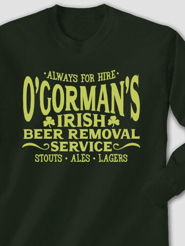 Irish Beer Removal Service : Printed Long Sleeves