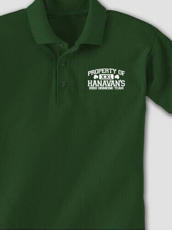 Irish Drinking Team : Embroidered Polo Shirts product image 1